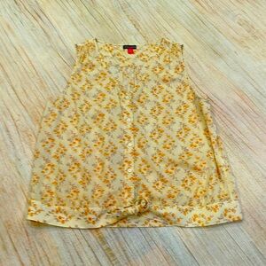 Vince Camino Sleeveless Floral Blouse